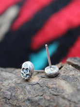 Load image into Gallery viewer, "Tiny Sterling Skull Studs"