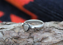 Load image into Gallery viewer, Double Heart Sterling Ring