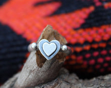 Load image into Gallery viewer, Double Heart Sterling Ring