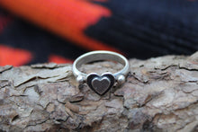 Load image into Gallery viewer, Double Heart Sterling Ring