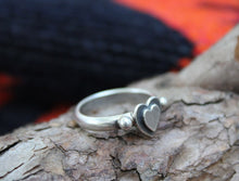 Load image into Gallery viewer, Double Heart Sterling Ring