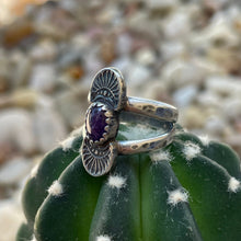 Load image into Gallery viewer, Amethyst Stamped Ring