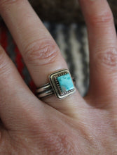 Load image into Gallery viewer, Double Banded Kingman Turquoise Ring