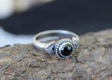 Load image into Gallery viewer, Beaded Onyx Stamped Ring