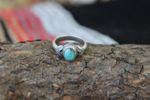 Load image into Gallery viewer, Turquoise Stamped Ring