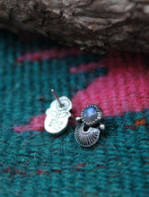 Load image into Gallery viewer, Stamped Labradorite Studs