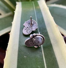 Load image into Gallery viewer, Rutilated Quartz Stamped Studs