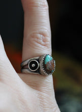 Load image into Gallery viewer, Turquoise Ring with Side Ball & Cups