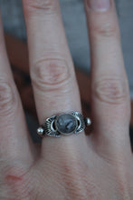 Load image into Gallery viewer, Rutilated Quartz Stamped Ring with Balls