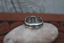 Load image into Gallery viewer, Square Moonstone Stamped Ring