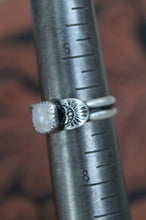 Load image into Gallery viewer, Square Moonstone Stamped Ring