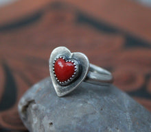 Load image into Gallery viewer, "Heartbeat" Coral Ring
