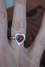 Load image into Gallery viewer, "Heartbeat" Coral Ring