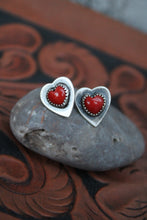 Load image into Gallery viewer, "Heartbeat" Coral Studs