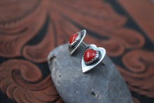 Load image into Gallery viewer, "Heartbeat" Coral Studs
