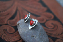 Load image into Gallery viewer, "Heartbeat" Coral Studs