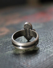 Load image into Gallery viewer, Malachite Stamped Ring with Balls