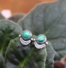 Load image into Gallery viewer, Malachite Stamped Studs