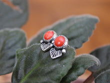 Load image into Gallery viewer, Coral Stamped Studs