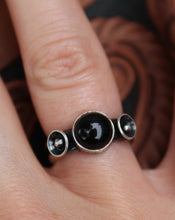 Load image into Gallery viewer, Onyx Stacker Ring with Ball & Cups