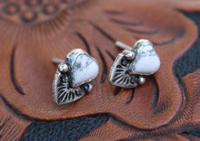 Load image into Gallery viewer, Stamped Howlite Stud Earrings