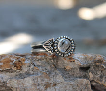 Load image into Gallery viewer, Double Banded Rutilated Quartz Stamped Ring
