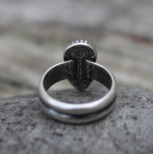 Load image into Gallery viewer, Beaded & Stamped Coral Ring