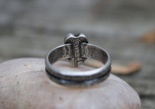 Load image into Gallery viewer, Stamped Coral Heart Ring