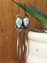 Load image into Gallery viewer, Mountain Mist Turquoise Hoops