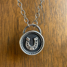 Load image into Gallery viewer, Shadowbox Horseshoe Necklace