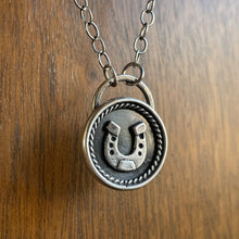 Load image into Gallery viewer, Shadowbox Horseshoe Necklace