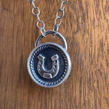 Load image into Gallery viewer, Shadowbox Horseshoe Necklace