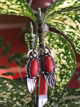 Load image into Gallery viewer, "Red Tail" Hook Earrings