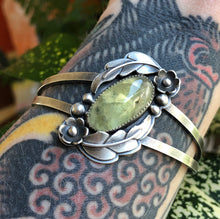 Load image into Gallery viewer, "Mother Knows Best" Prehnite Statement Cuff