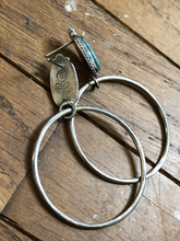 Load image into Gallery viewer, Reflective Sky Turquoise Hoops