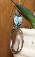 Load image into Gallery viewer, Mountain Mist Turquoise Hoops