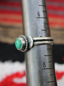 Double Banded Malachite Stamped Ring