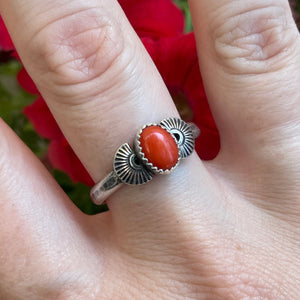 Sunset Coral Ring