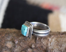 Load image into Gallery viewer, Double Banded Kingman Turquoise Ring
