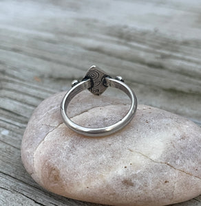 Diamond Shaped Stamped Ring