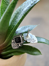Load image into Gallery viewer, Onyx Stamped Studs
