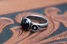 Load image into Gallery viewer, Onyx Stacker Ring with Ball &amp; Cups
