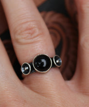 Load image into Gallery viewer, Onyx Stacker Ring with Ball &amp; Cups
