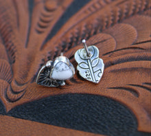 Load image into Gallery viewer, Stamped Howlite Stud Earrings
