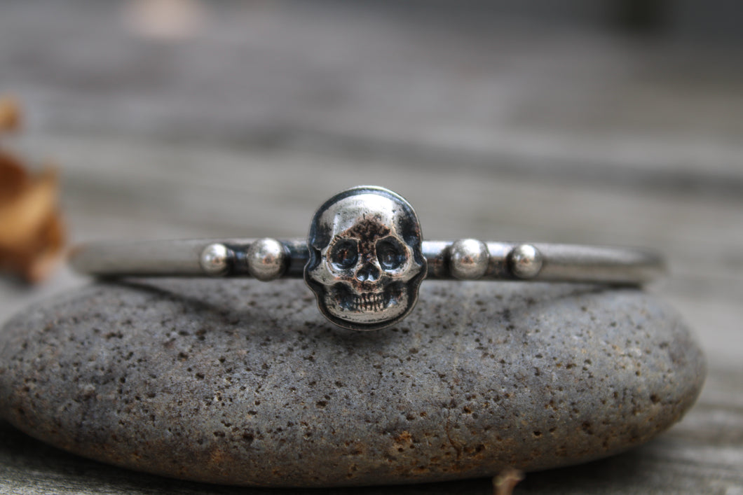 Skull & Ball Stacker Cuff