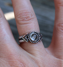 Load image into Gallery viewer, Double Banded Rutilated Quartz Stamped Ring

