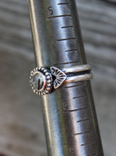 Load image into Gallery viewer, Double Banded Rutilated Quartz Stamped Ring
