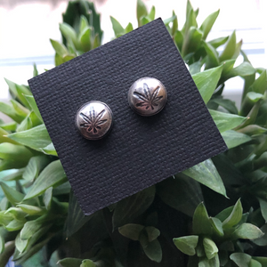 "Domed Mary Jane Studs"
