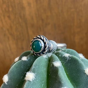 "Lucky Charm" Green Onyx Ring