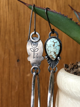 Load image into Gallery viewer, Mountain Mist Turquoise Hoops
